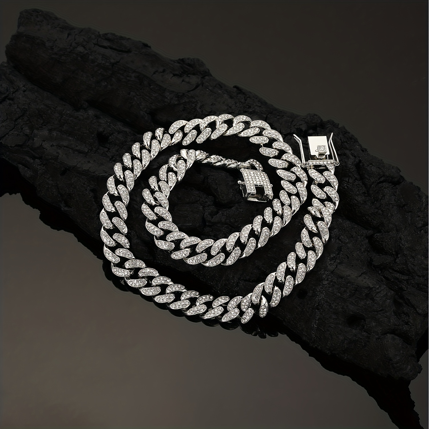 Hip Hop Geometric Cuban Chain Necklace Fashionable High - Temu