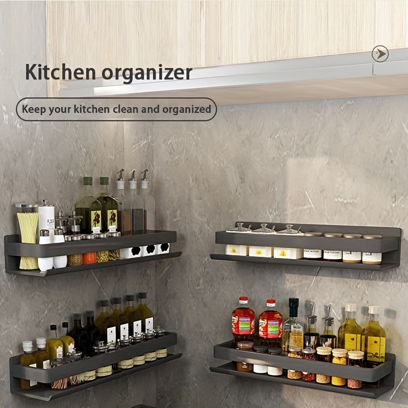 1pc Acrylic Moisture Proof Kitchen Spice Rack Utensil Holder With