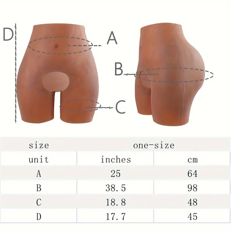 1pc Open Butt Enlargement Library Butt Lifting Pants Unisex Silicone  Buttocks Enlargement Pants For Female