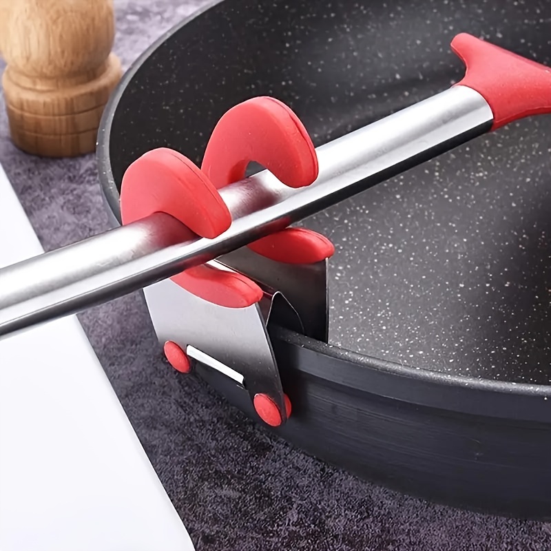  Soporte para cucharas de cangrejo y liberador de vapor, soporte  de cuchara de silicona para estufa, utensilio de regalo de cocina, rojo :  Hogar y Cocina