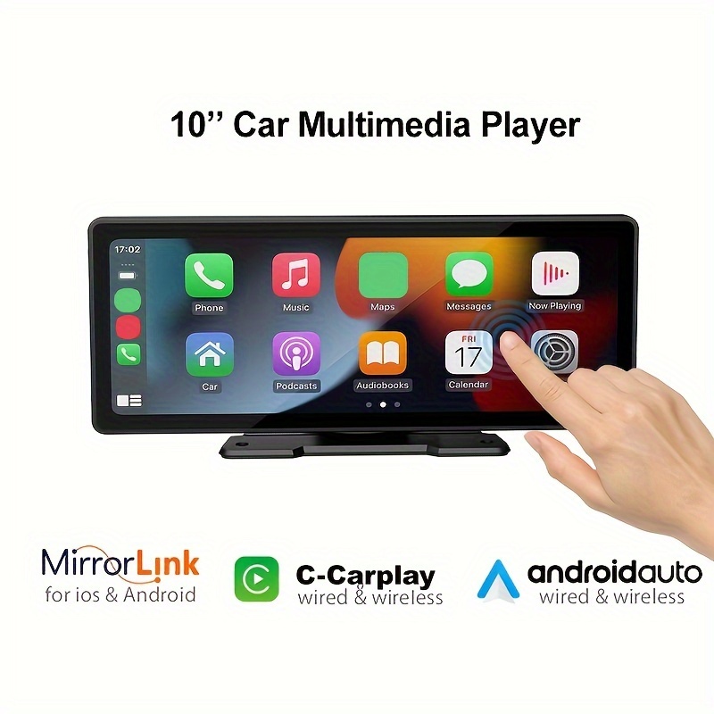 10 Tragbares Wireless Carplay/Android Auto Autoradio IPS
