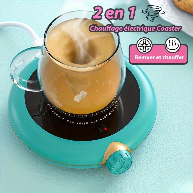 Bleu) Réchauffeur de dessous de verre USB, chauffe-tasse à café, adapté au  bureau/maison/bureau