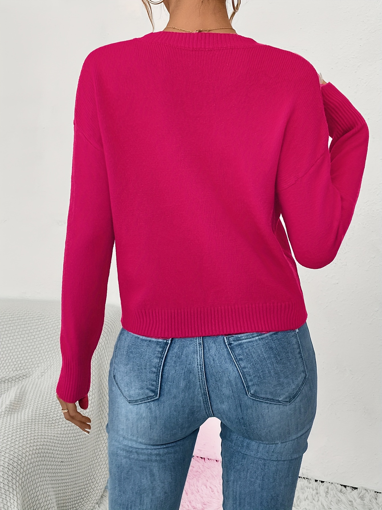 Women's Casual Jumpers, Blue & Pink Casual Jumpers