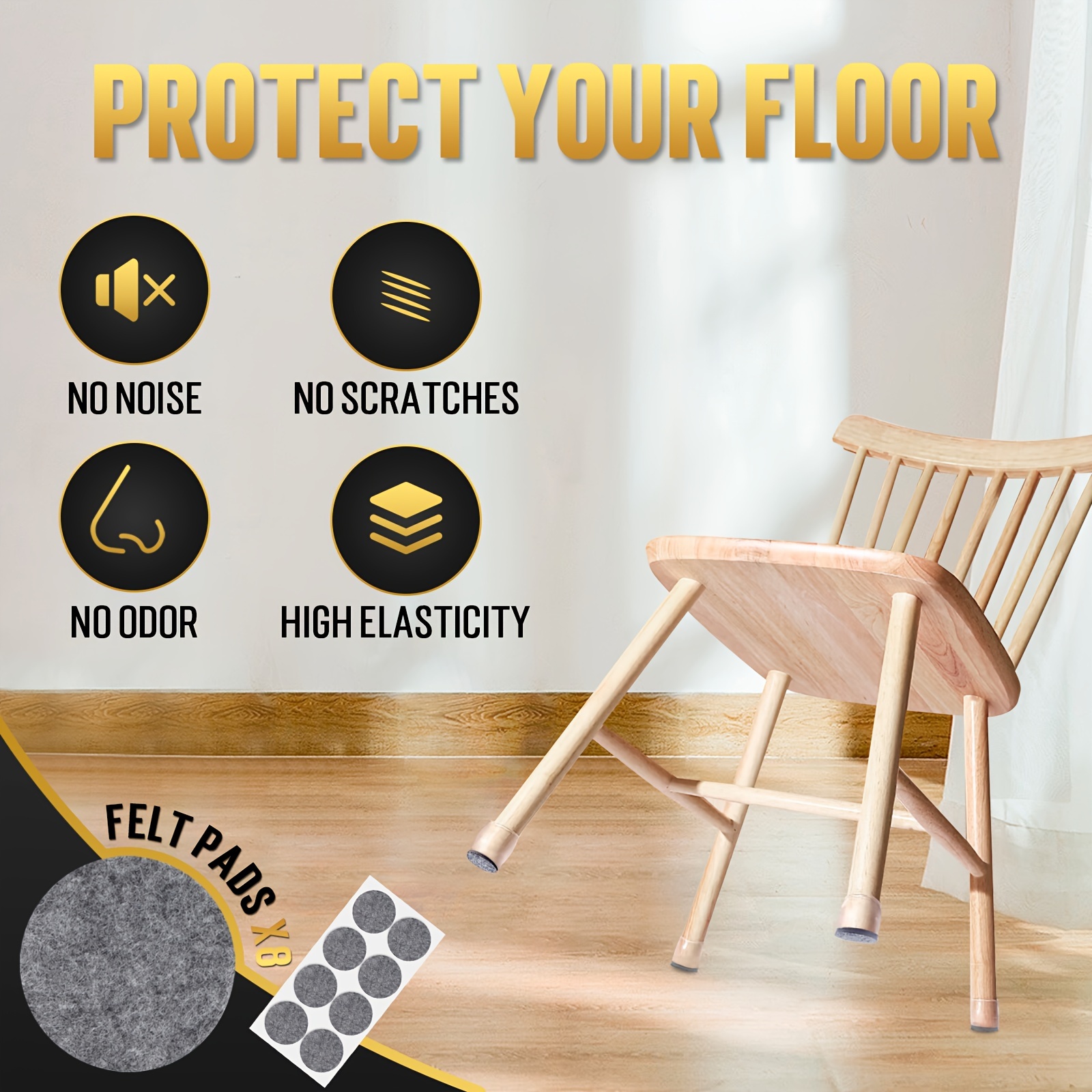 Protège-pieds de chaise en silicone, coussinets de protection des pieds,  couvre-pieds de meubles, décoration