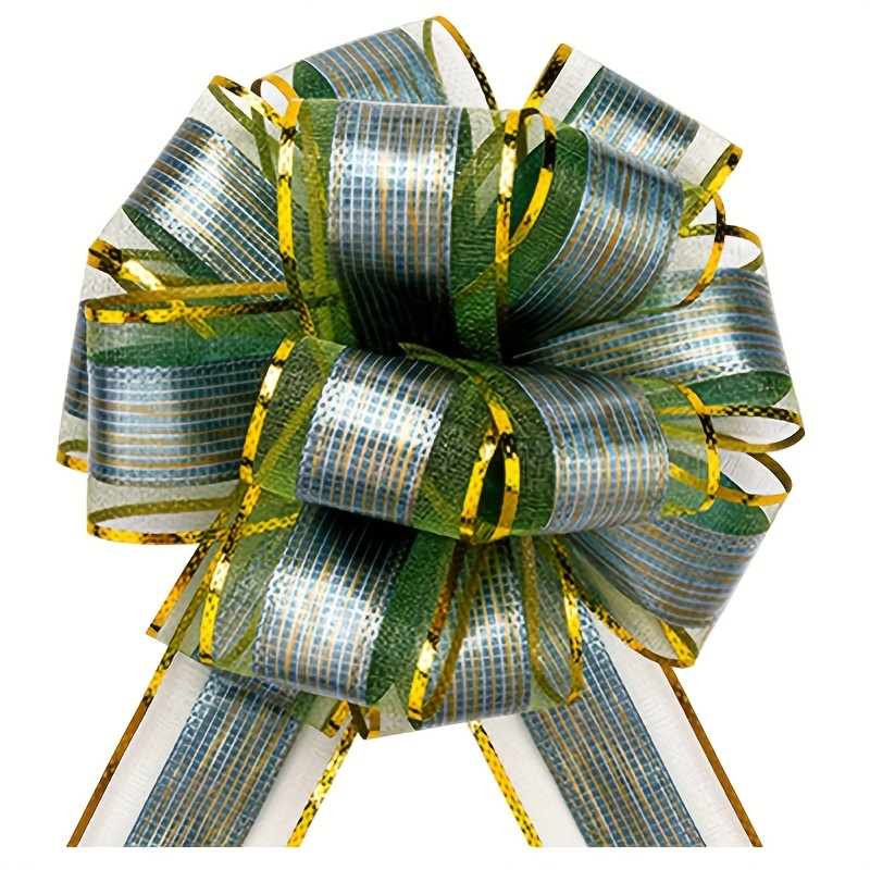  6 PCS Large Pull Bows, Gift Wrapping Bows, Gift Wrapping Ribbon  Pull Bows Gift Bows for Wedding Gift Baskets, Party Gift Wrap Bows,  Presents Decorating Bows, Holiday Decoration (Green) : Health
