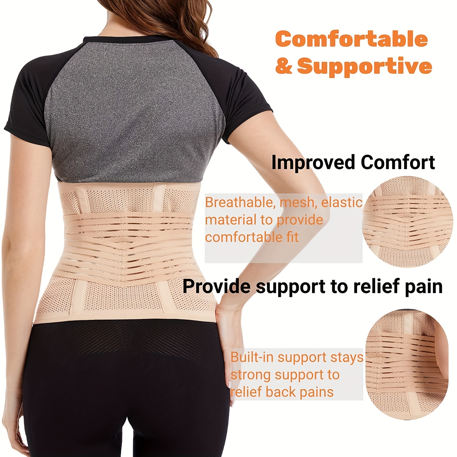 Supportive Abdominal Binder 8 Inch for Comfort and Compression