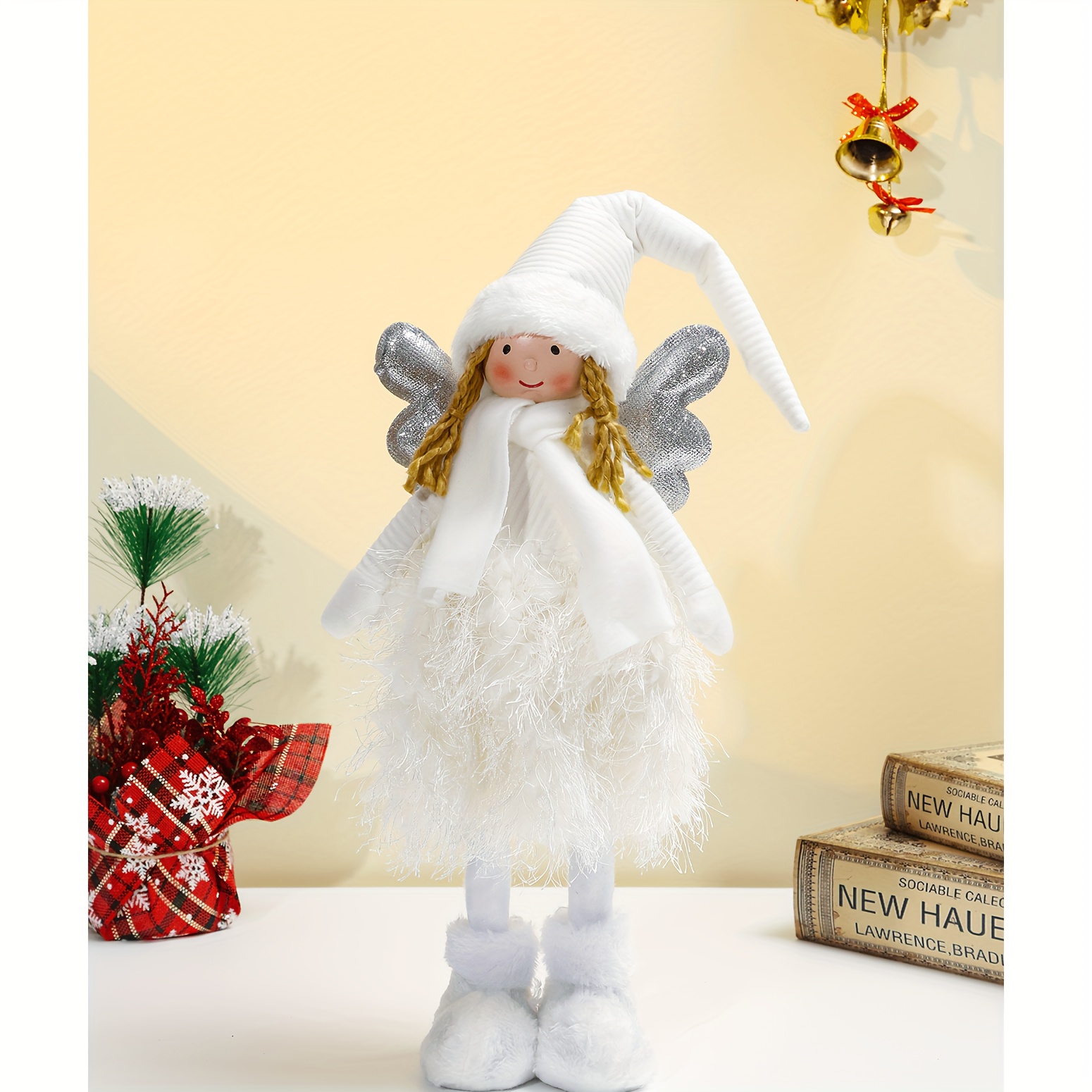 1 Stück Weihnachten Kleines Mädchen Elf Engel Ornament Puppe