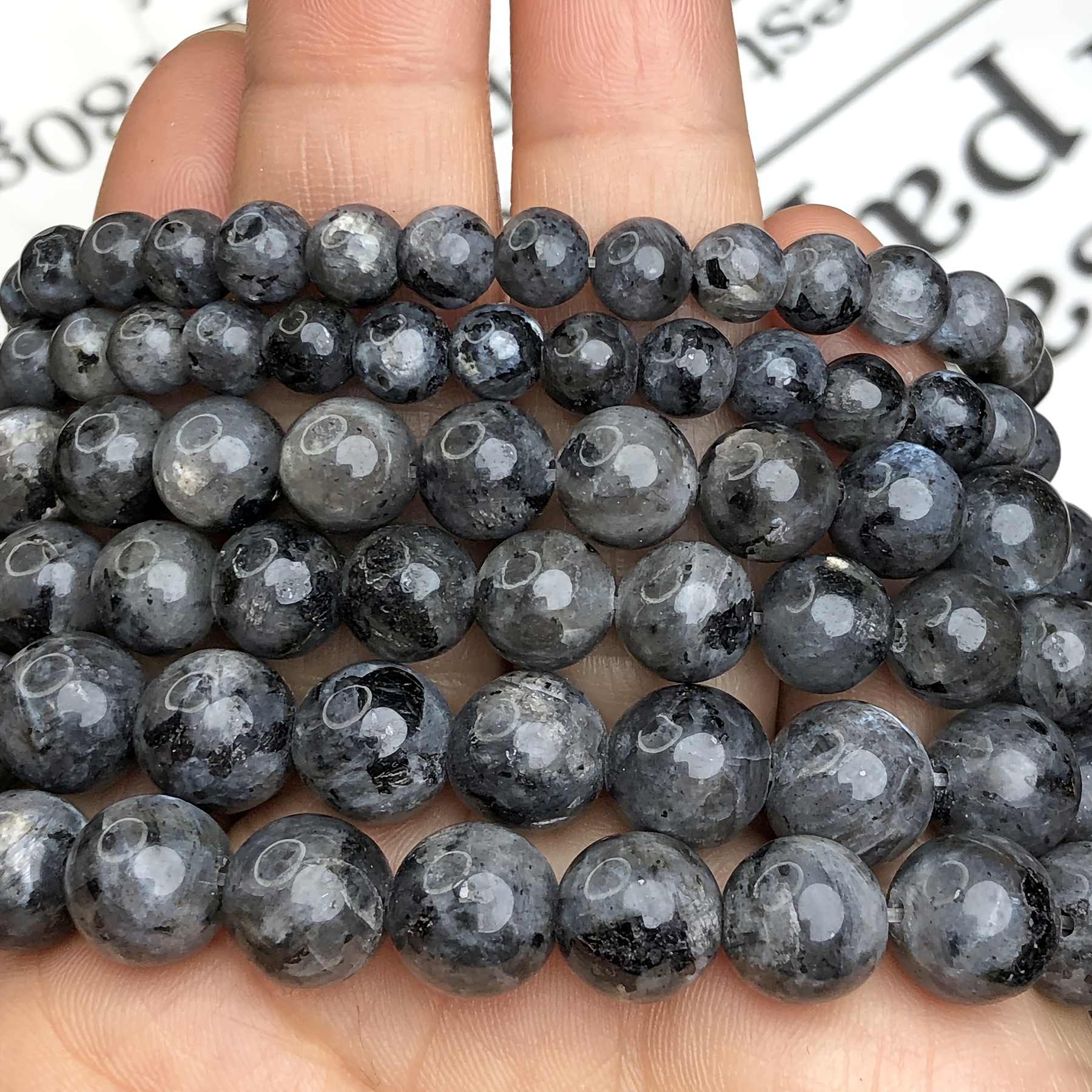 Cheap Natural Black Hematite Stone Loose Beads for Jewelry Making Stand  15'' 2/3/4/6/8/10/12mm