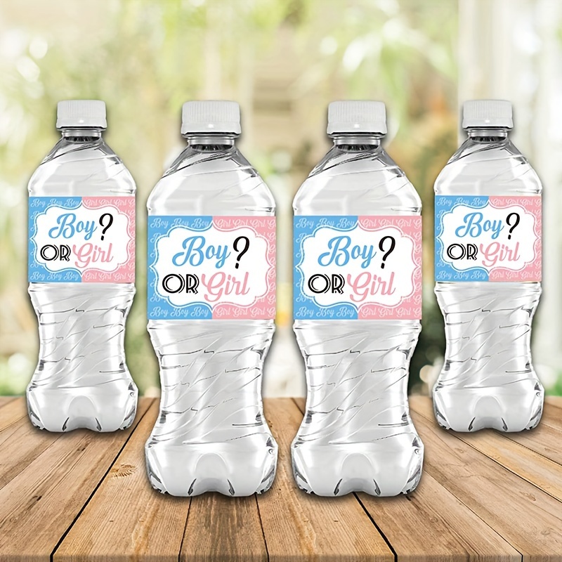 Gender Reveal Party Water Bottle Stickers Teenager Stuff - Temu