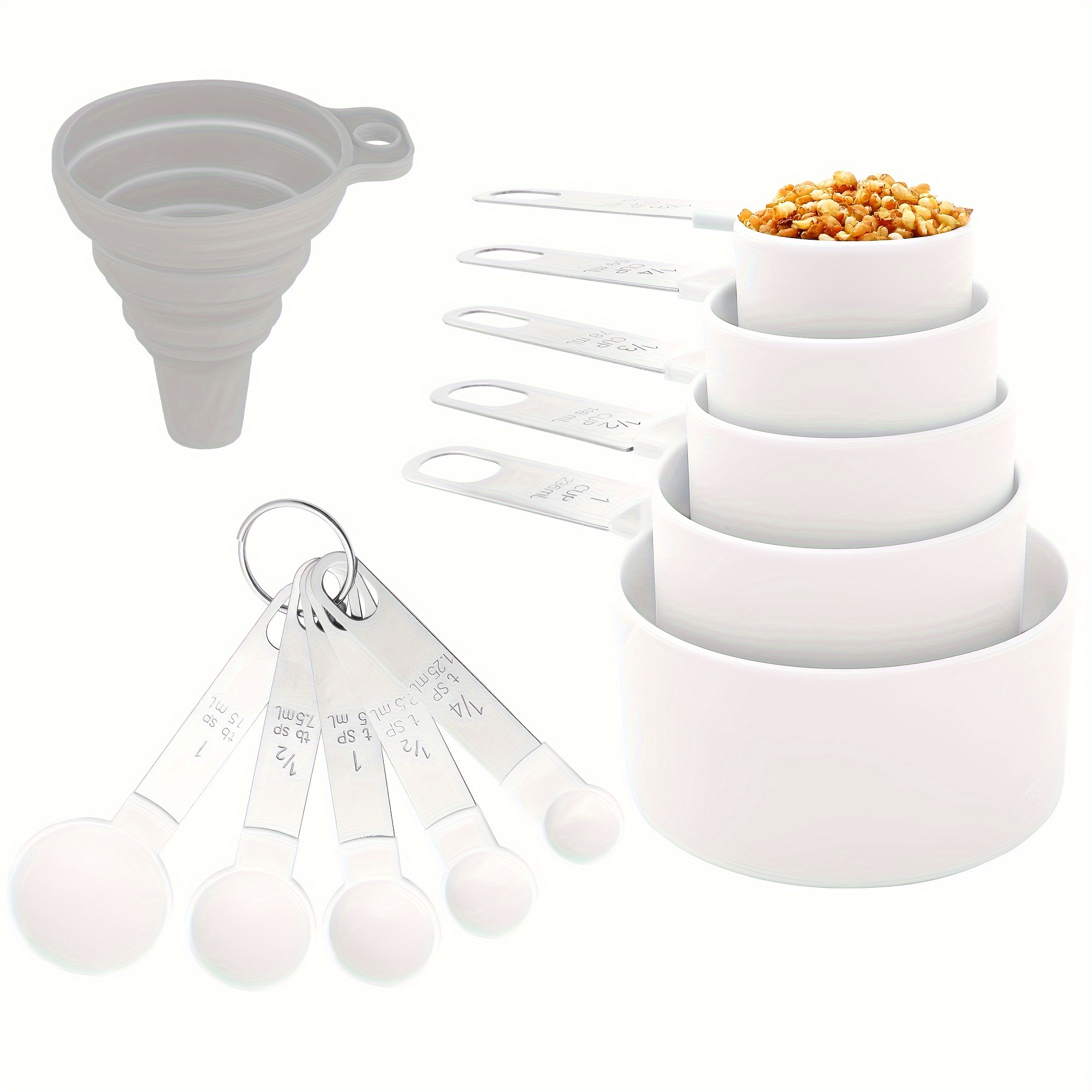Measuring Cup/Spoon Set, Supreme Kitchen, 8 Piece, White, Plastic, Kitchen  Gadgets, Organizers and Accessor, Kitchen Housewares, Kitchen Supplies, Foodservice, Open Catalog