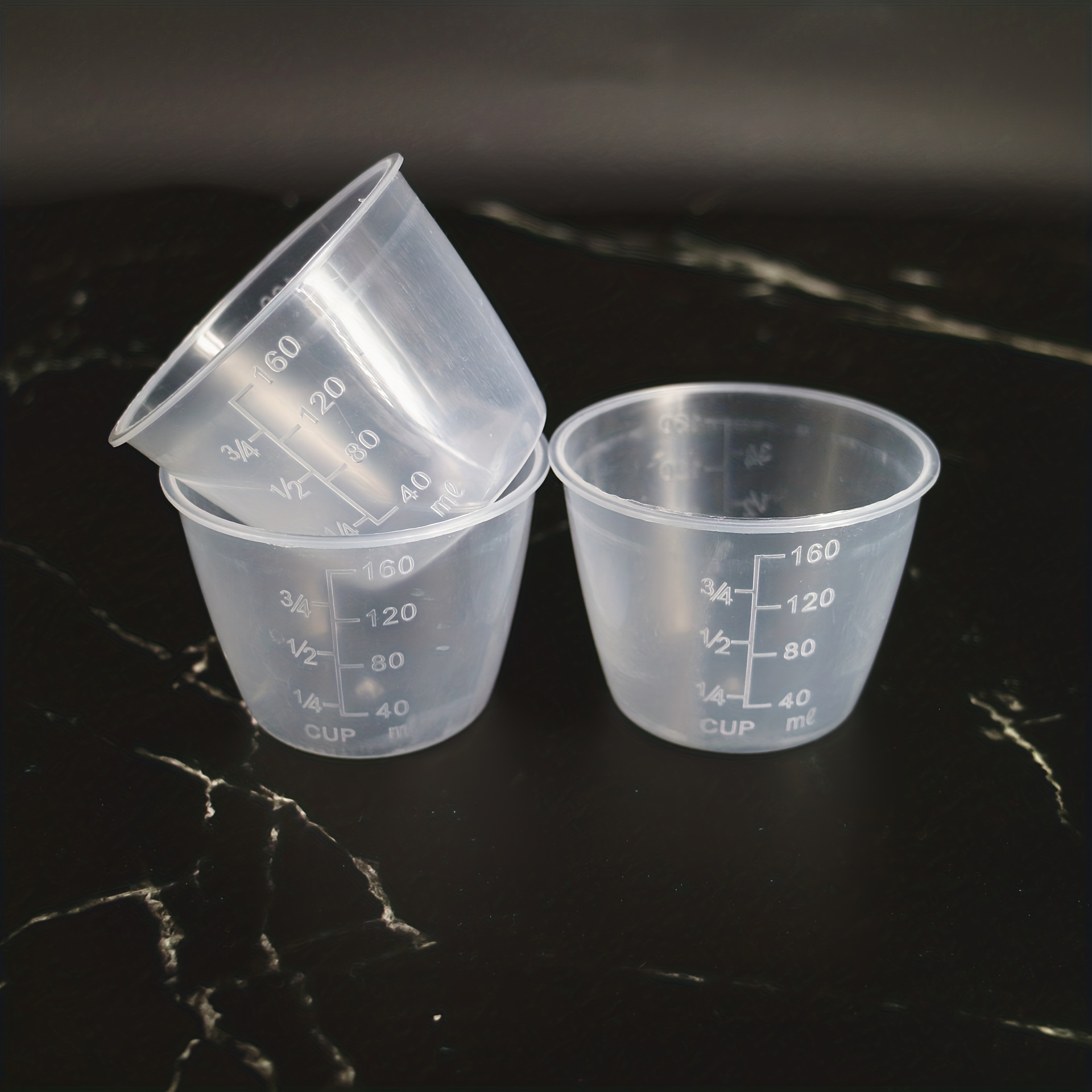 Plastic 120ml Electric Cooker Rice Measuring Cup 2pcs Clear White