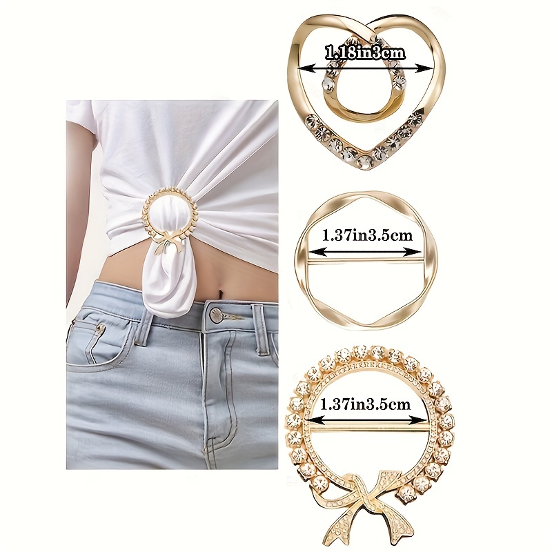 Scarf Ring Clip T shirt Tie Clips For Fashion Metal - Temu
