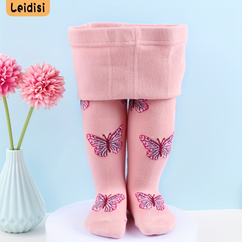Girls Cute Bow Decor Solid Color Pantyhose Children's Baby - Temu