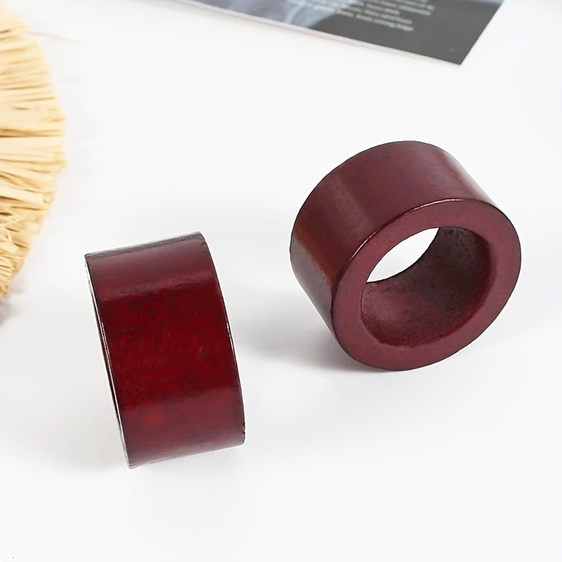 Wooden Napkin Rings Handmade Wood Napkin Ring Set For Cloth - Temu