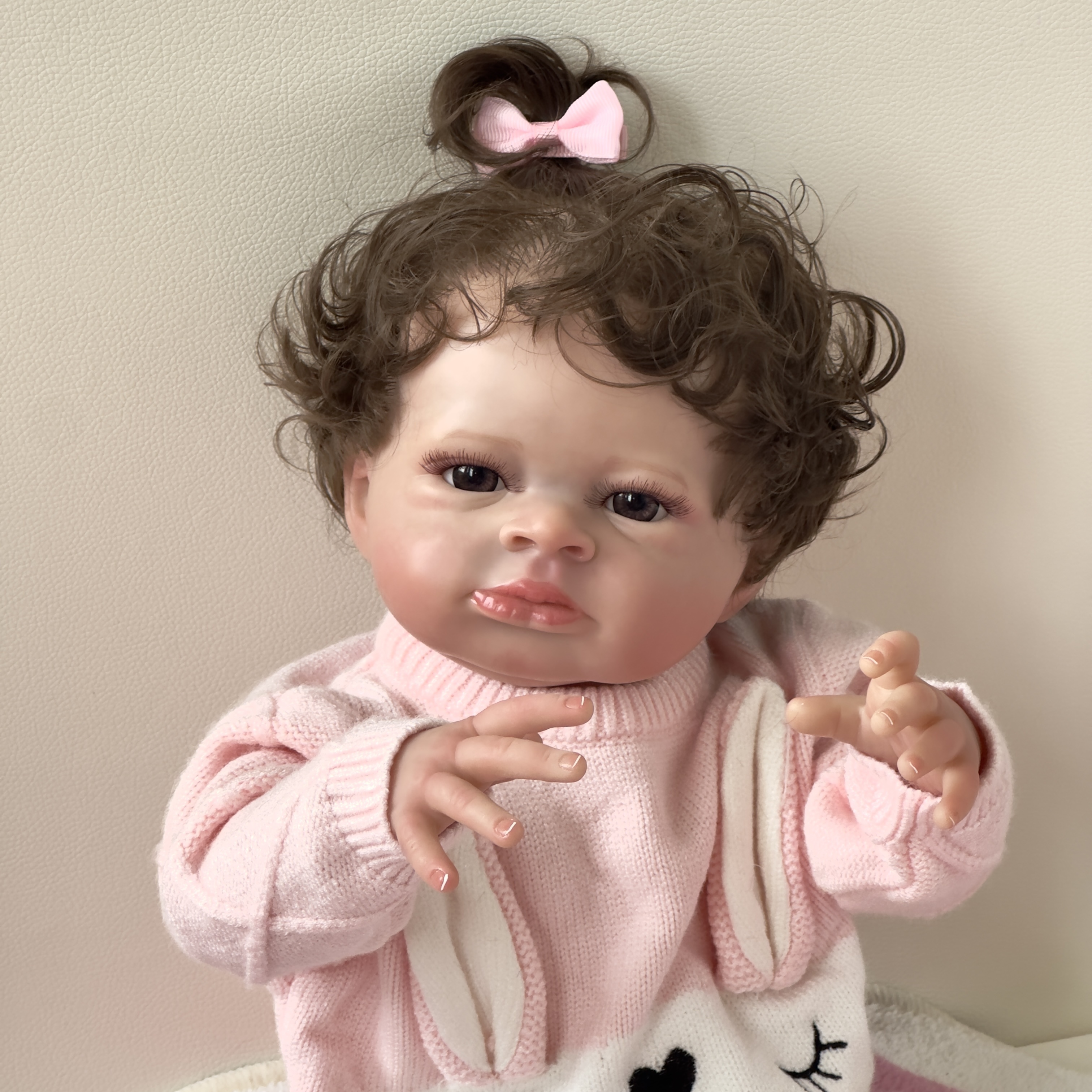 19 inch 48cm Reborn Baby Dolls Realistic Baby Doll with Soft Cotton Body  That Look Real Lifelike Preemie Baby Dolls Soft Baby Toys for Kids