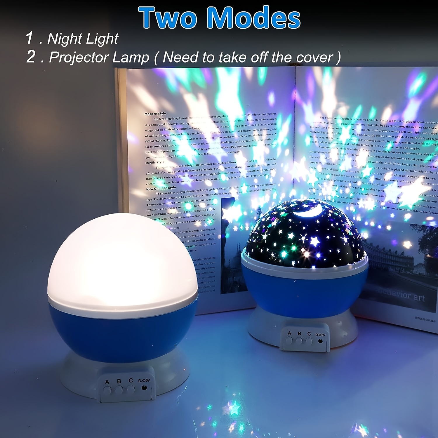  Mini lámpara de proyección LED de noche de estrella, luz USB  duradera de proyección de estrellas para lámpara de festival, automóvil,  dormitorio, sala de estar y fiesta (morado, 2 unidades) 