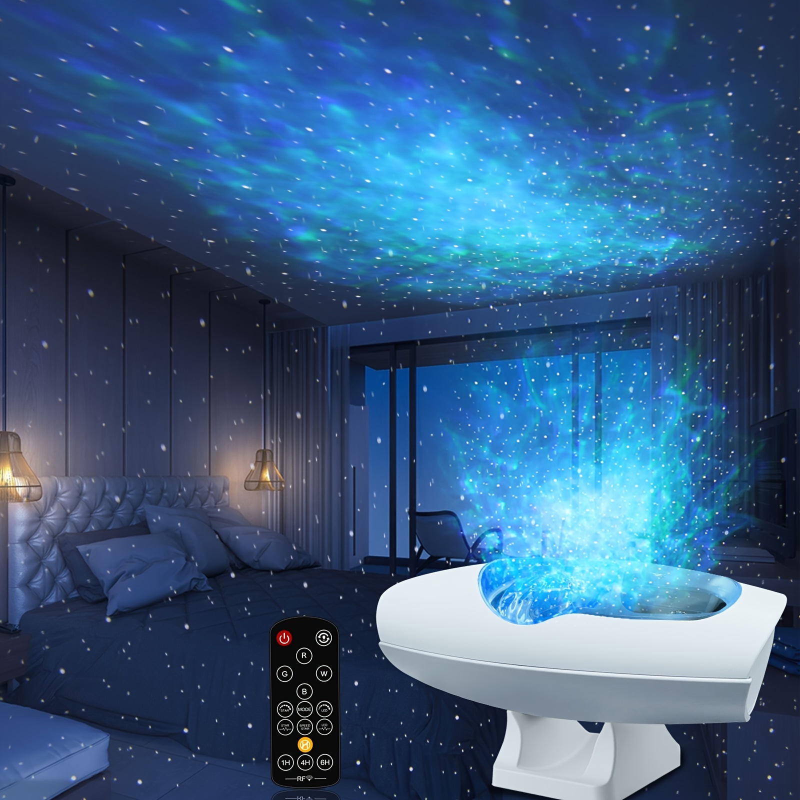 Northern Star Proyector Galaxy Light 28 efectos de luz – Proyector Aurora  para niños y adultos Altavoz remoto Bluetooth – Proyector de galaxia para