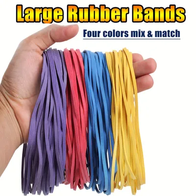 120pcs Large Rubber Band Various Colors Large Rubber Band Large Rubber Band  Elastic Band Long Rubber Band Suitable For Office Rubber Band File Rubber  Band, 24/7 Customer Service