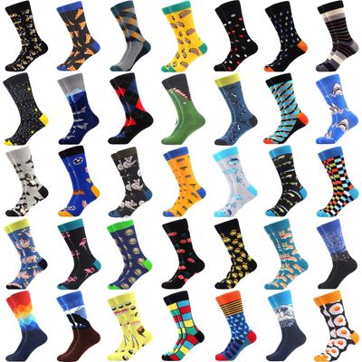 12pairs random style mens colorful fashion novelty funny socks cotton socks comfortable crew socks socks gifts for friends us size 7 13