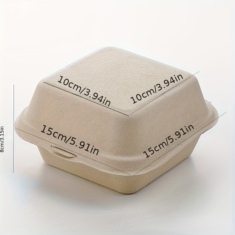 Clamshell Take Out Food Containers, 1-compartment, Disposable To Go  Container, To Go Boxes With Lids, Trays For Lunch, Dinner, Meal-prep, ,  Biodegradable - Temu