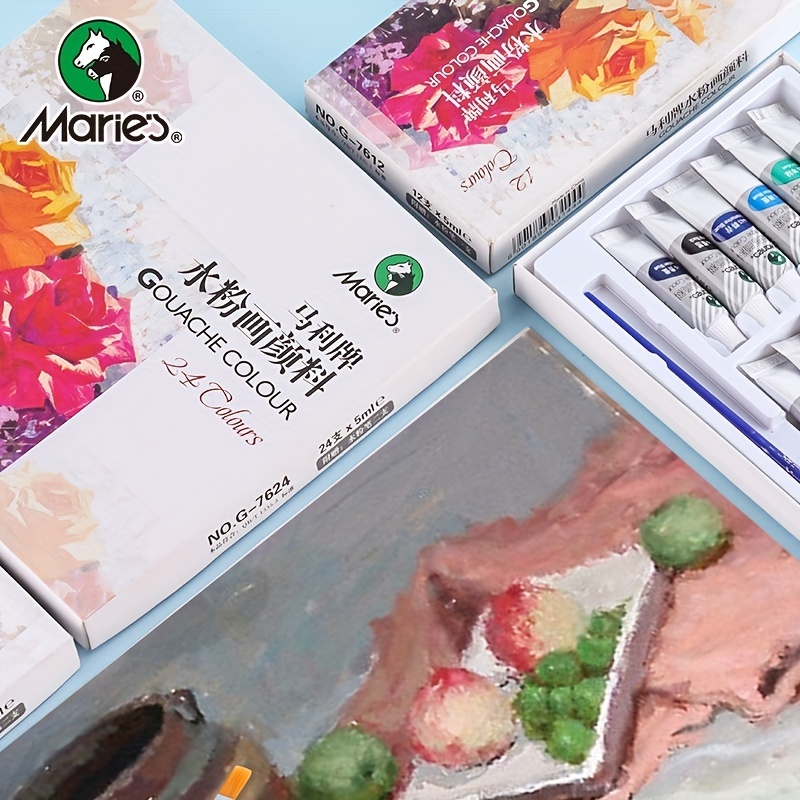 12 X 12ml Tubes Gouache Paint Set, Premium Vibrant Colors Gouache Paint For  Painting Supplies