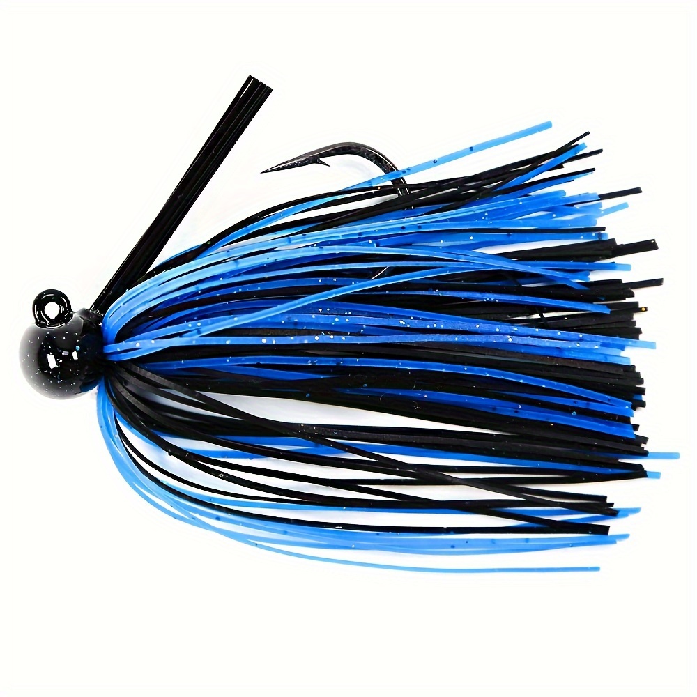  Bass Weedless Football Jig - 6pcs Flipping Jig Silicon Rubber  Skirt for Bass Artificial Baits Fishing Lure Kit 1/4oz-3/8oz : Everything  Else