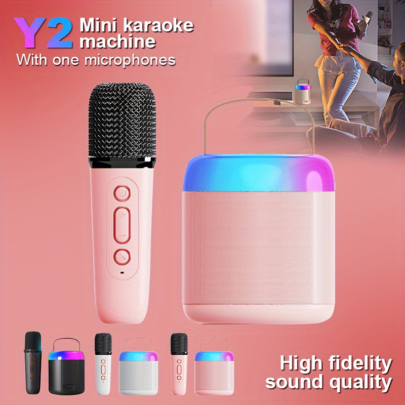 Portable Karaoke Machine Avec 1 Microphone Sans Fil Pour - Temu