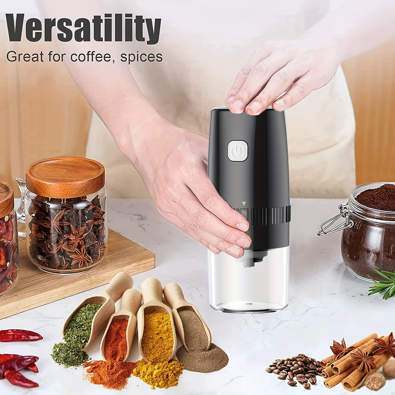 1pc, Electric Coffee Grinder, Automatic Coffee Bean Grinder