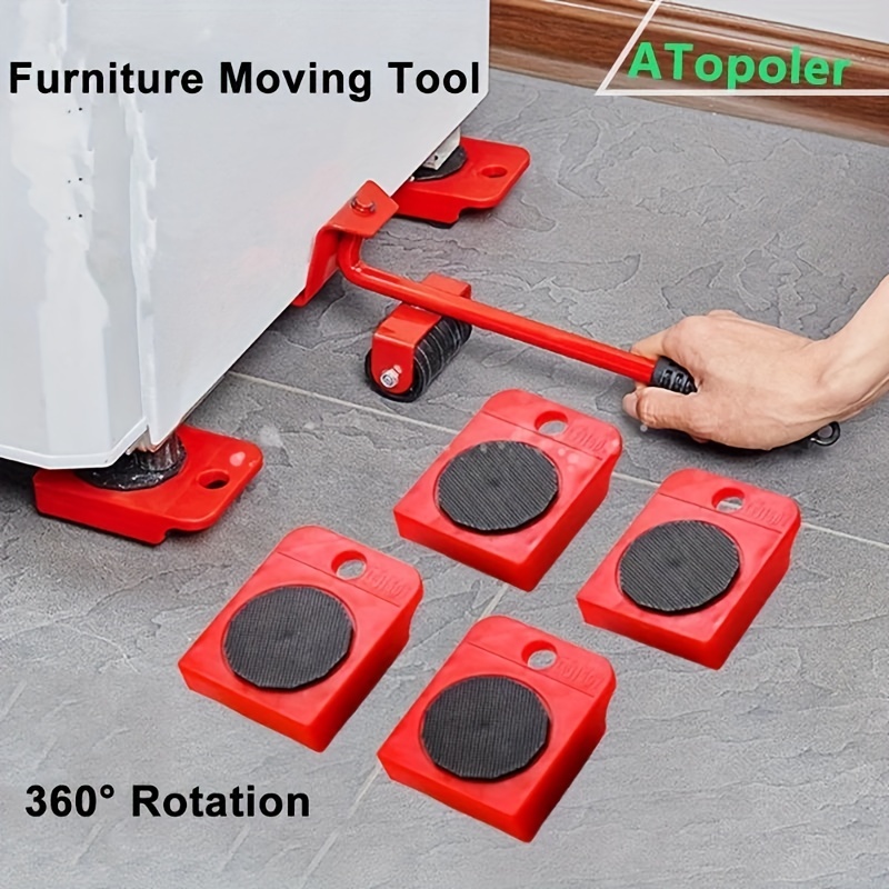 5Pcs/Set Furniture Lifter Lifting Moving Slider Mover Transport Set Tool