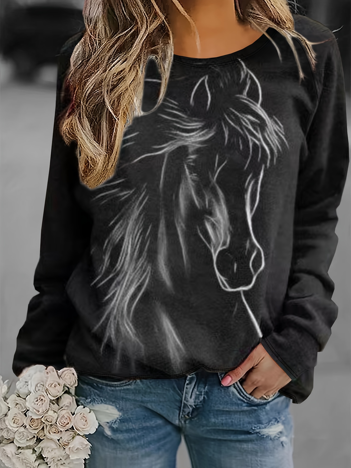 Sweat shirt femme long hot sale