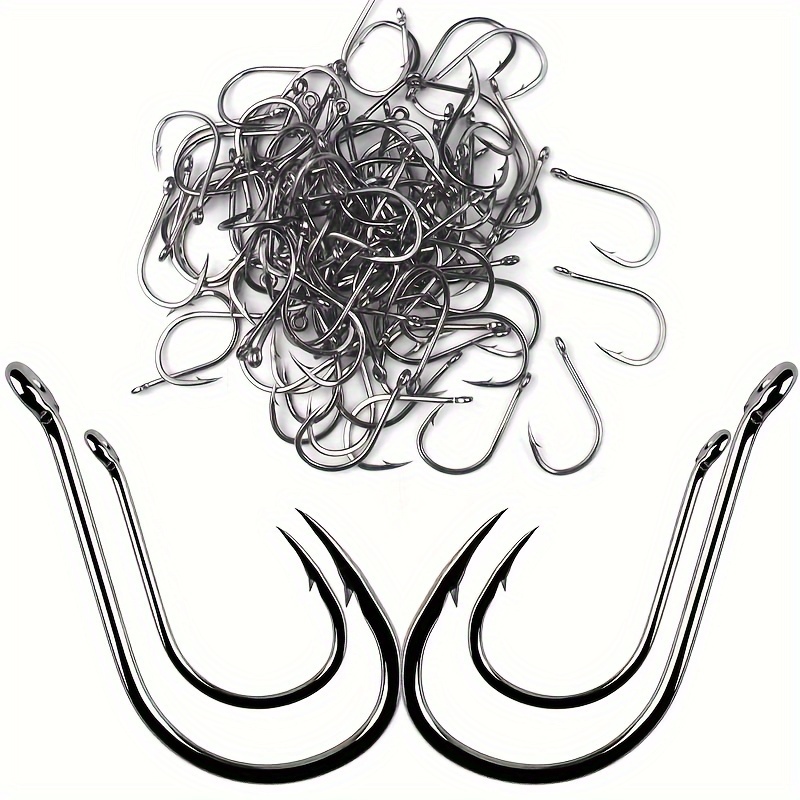 5# 9#/10# 14# Fishing Hook With Barb High Carbon Steel - Temu