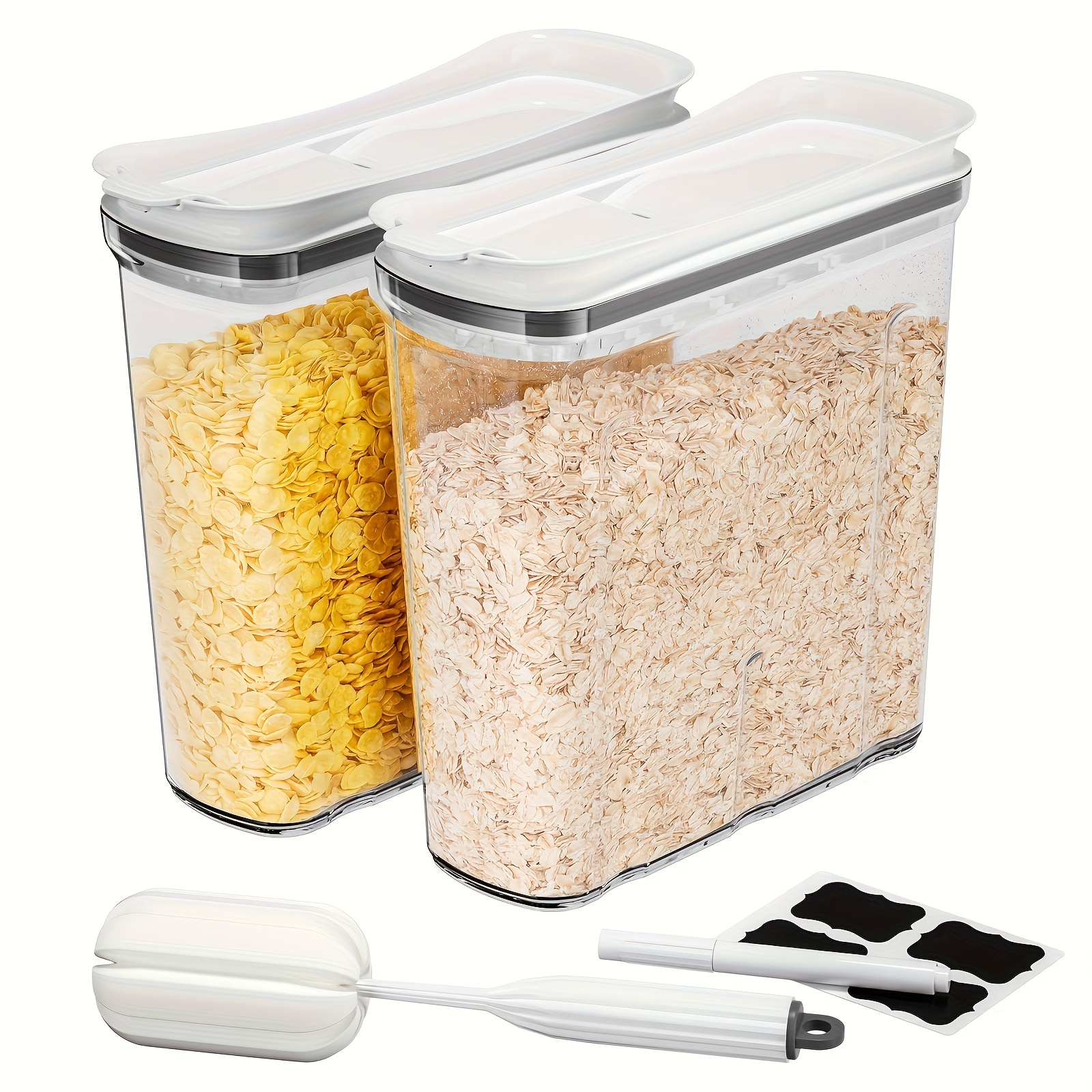 Cereal Containers Storage Set Large - Pack of 4 (4L,135.2 Oz), Airtight  Food Storage Containers for Kitchen & Pantry Organization, Cereal Storage