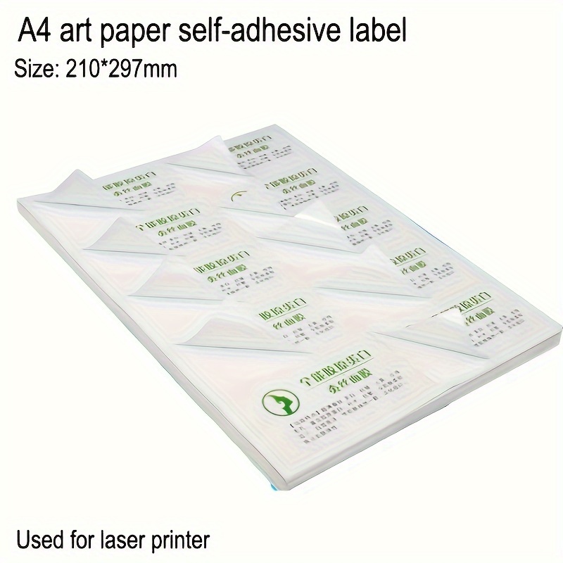 A4 Sticker Label Self adhesive Matte White Suitable For - Temu