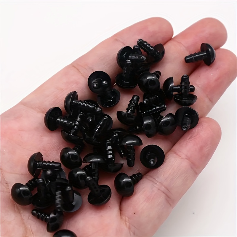 100pcs 6-12mm Black Plastic Crafts Safety Eyes for Bear Soft Toy Animal  Doll Amigurumi DIY Accessories