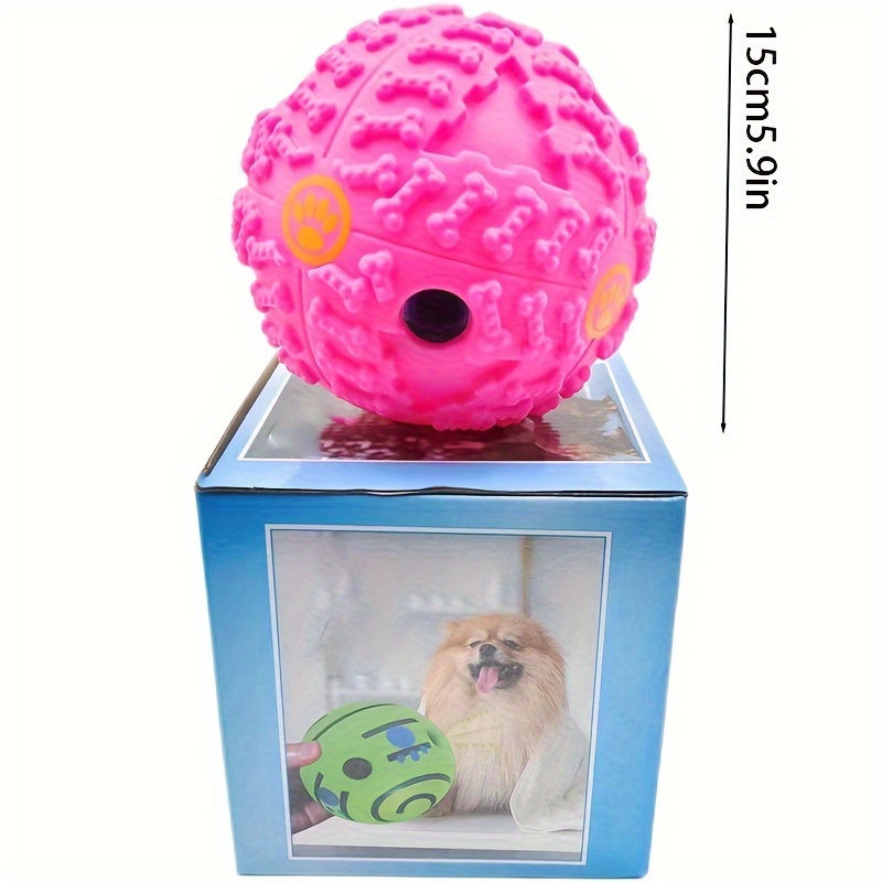 Dog Toys Giggle Interactive Dog Treat Toys Wobble Wiggle Waggle Giggle Ball  Make Noise Fun Sound Food Dispenser Toy Dog Puzzles IQ Train for Puppy Small  Medium Dogs Favorite Gift