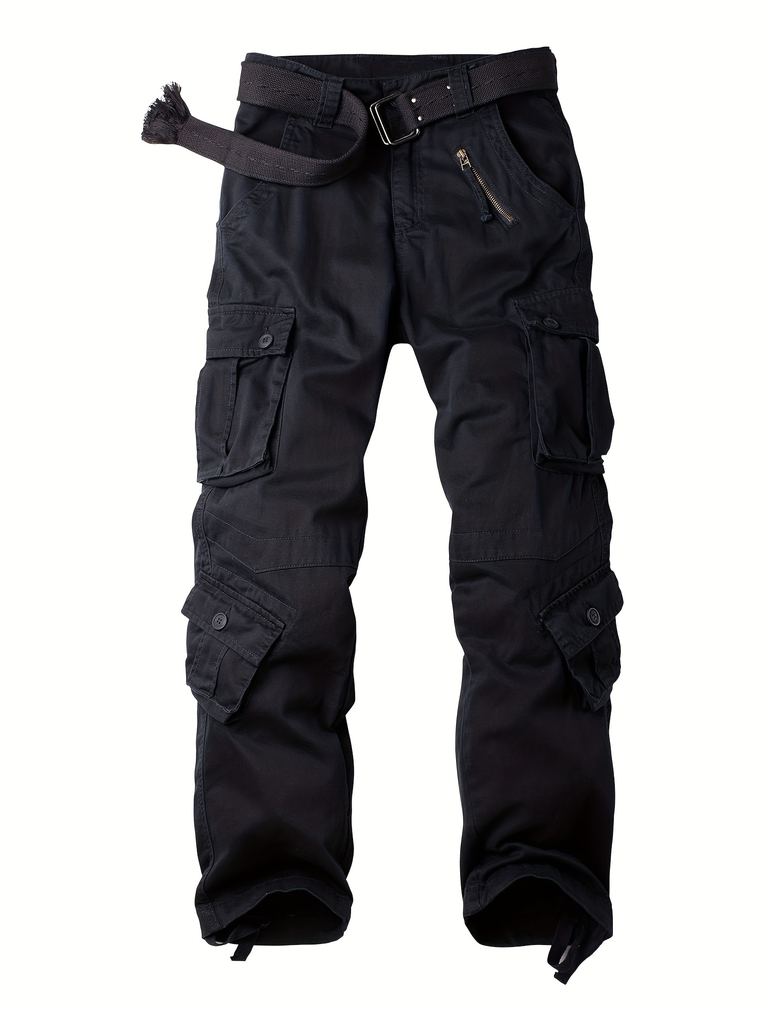 Mens Cargo Combat Work Trousers by RSW Size 30 to 42 - BLACK NAVY CHINO  PANTS
