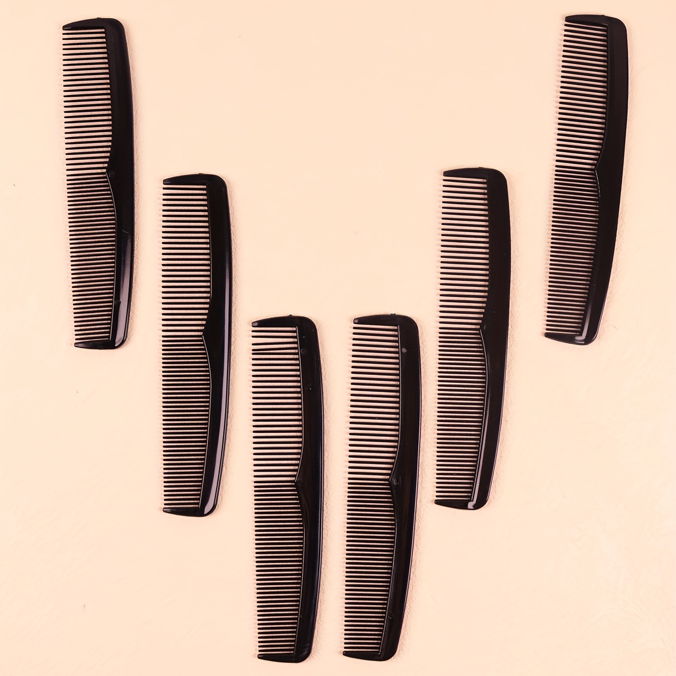 4 Pièces Peigne à Cheveux Noir Peigne de Poche en Plastique Peigne de Coupe  de Cheveux