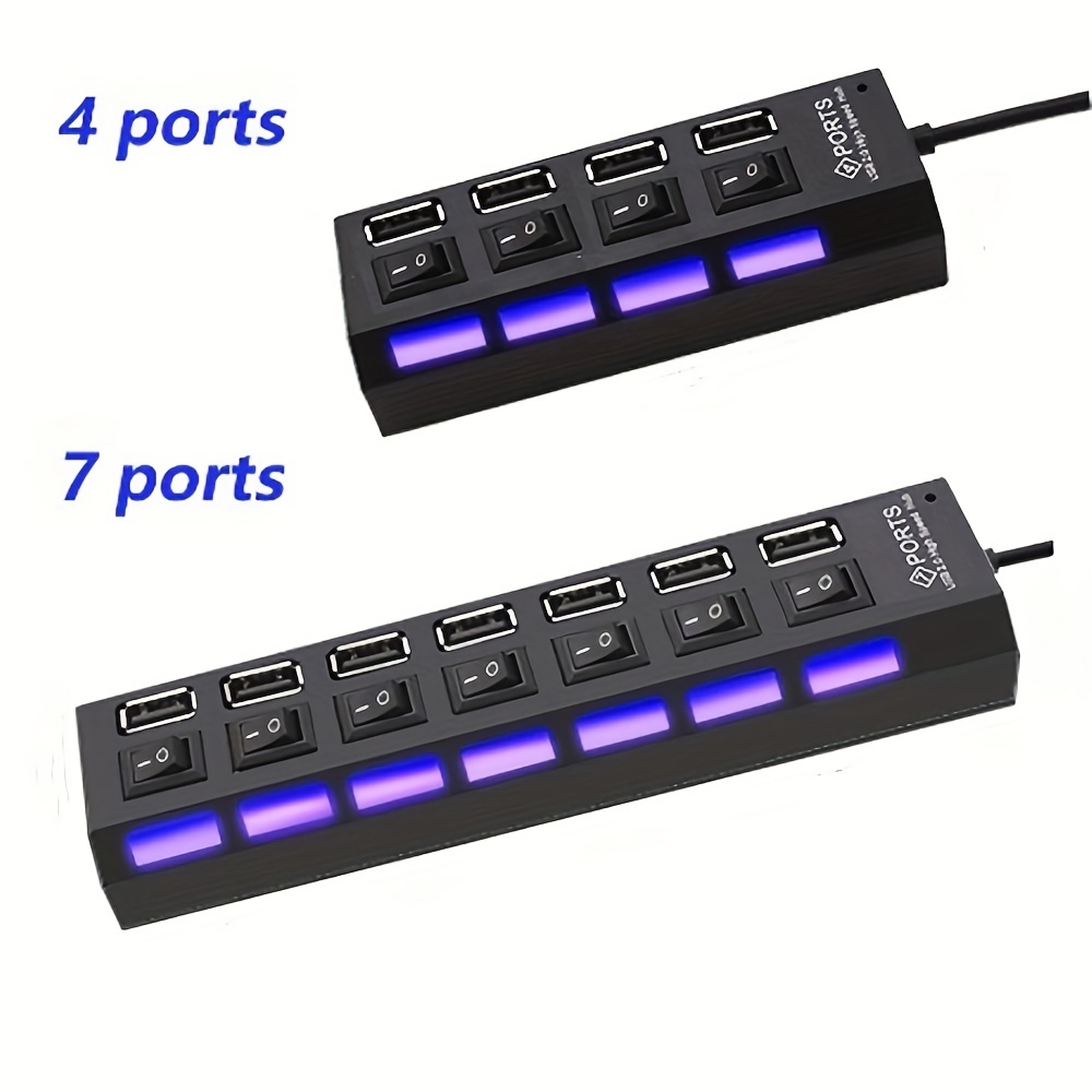 4 ports / 7 ports Usb3.0/2.0 Hub Port Adapter Usb Dock - Temu