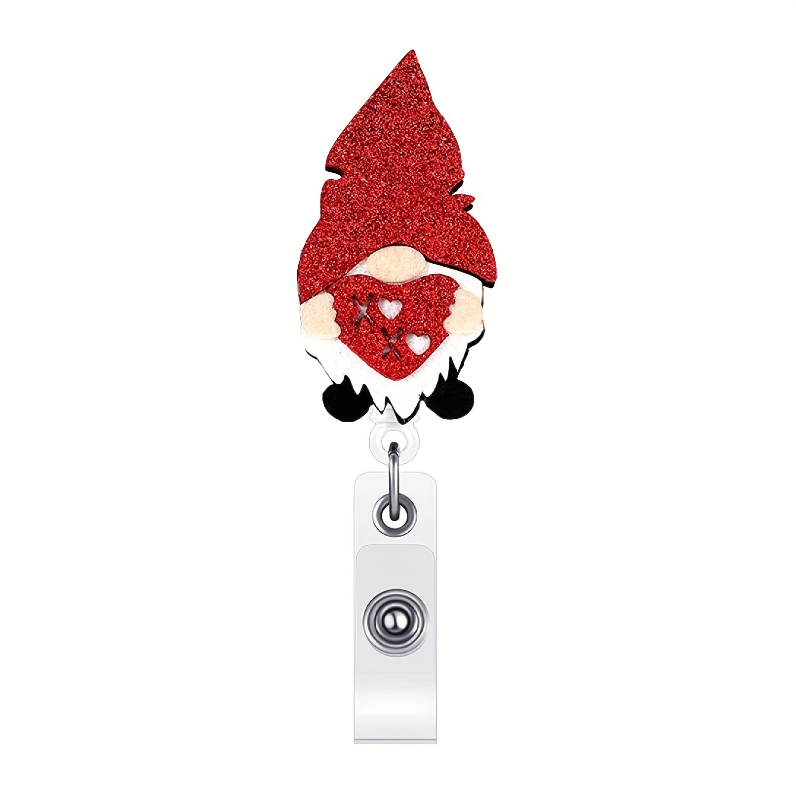 Valentine's Day Retractable Badge Holder Gnome Bear Cake - Temu Canada