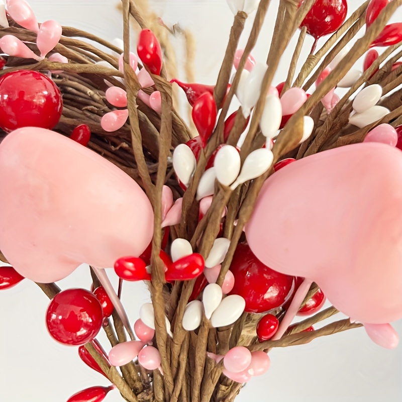 Valentine Heart Shaped Wreaths Valentine's Day Decor - Temu