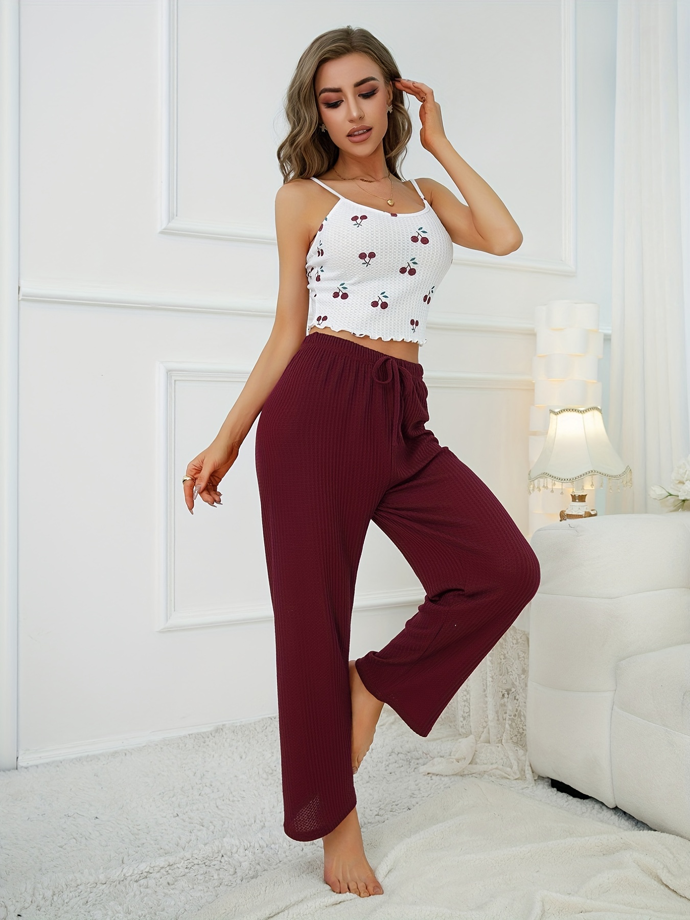 The Great Sleep Cami Tank Top & The Lounge Crop Pant Set