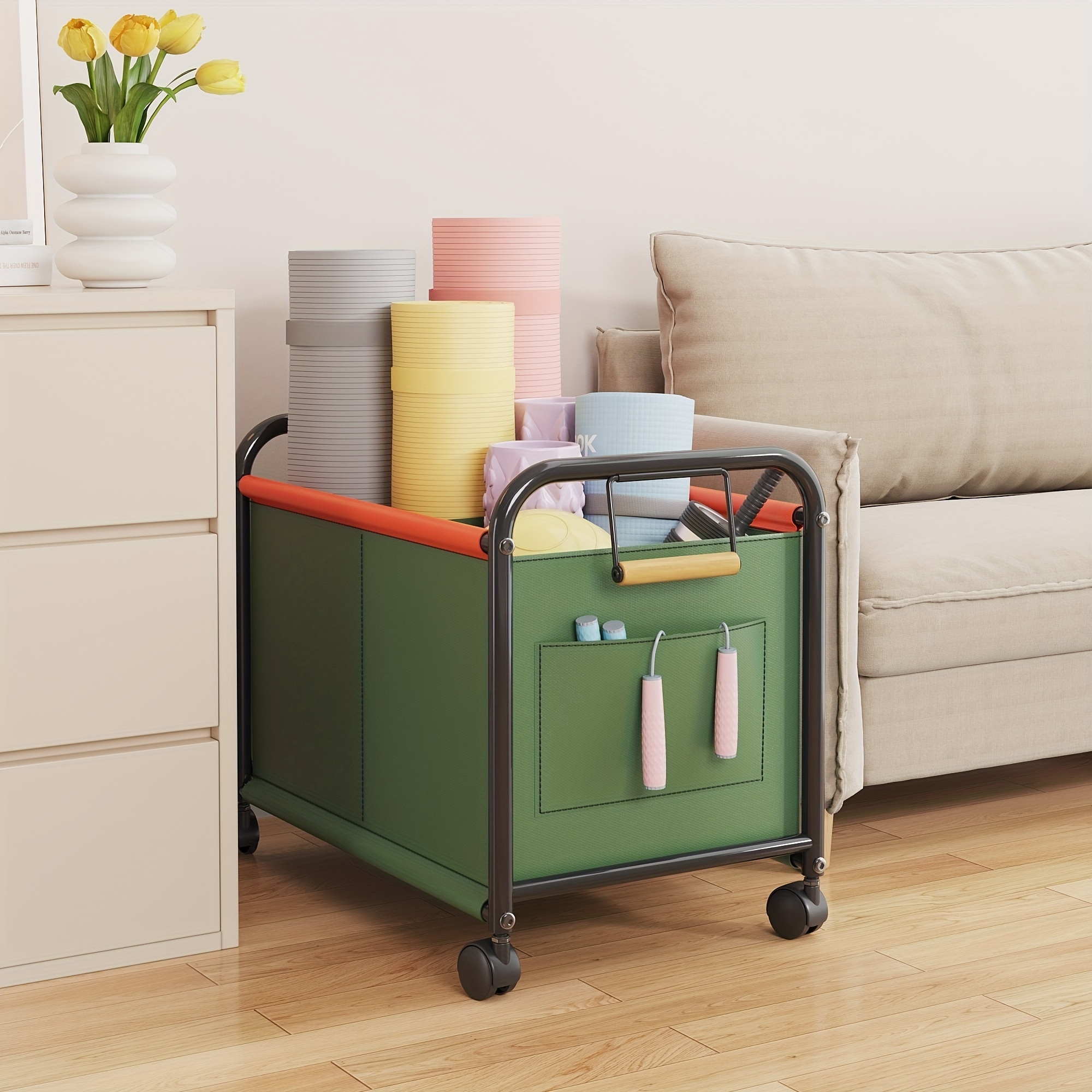 Multi level Shelf Floor Storage Basket For Living Room Toy - Temu