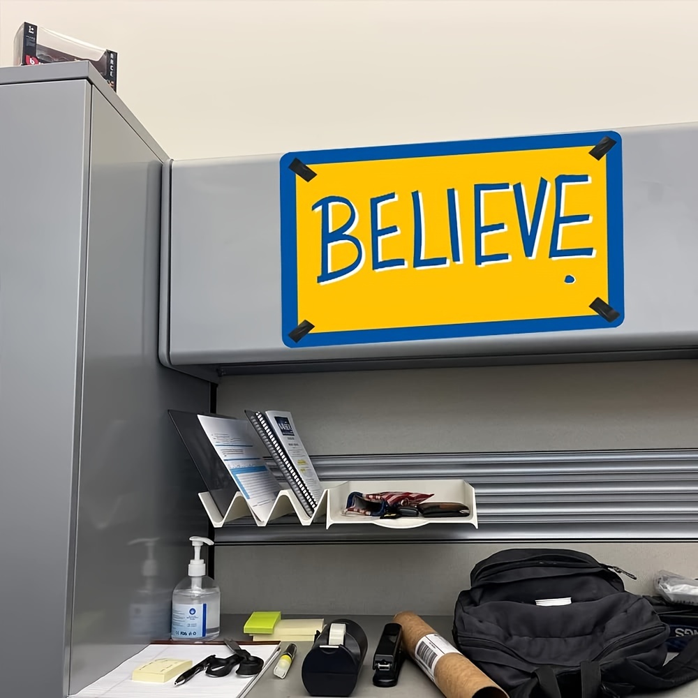 Ted Lasso Believe Metal Sign - Small Ted Lasso Sign for Man Cave, Office or  Bedroom : : Home
