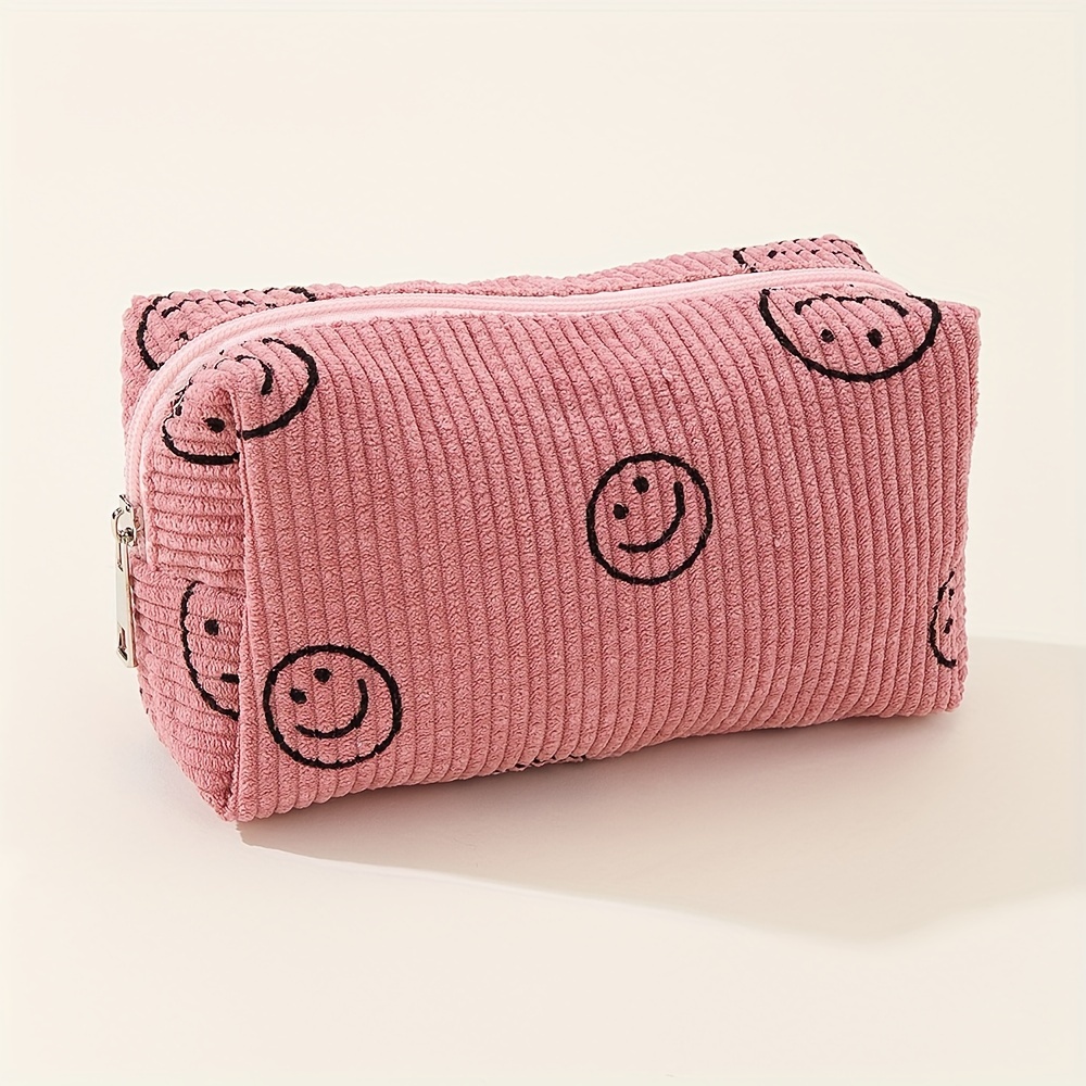 Smile More Zipper Pouch, Makeup Bag, Pencil Pouch, Cute Baggies 