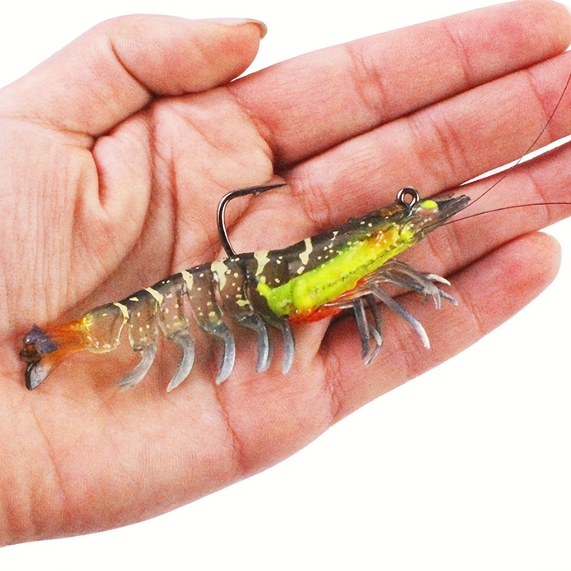 Bionic Leaded Shrimp Luminous Large Shrimp Hook Fishing - Temu