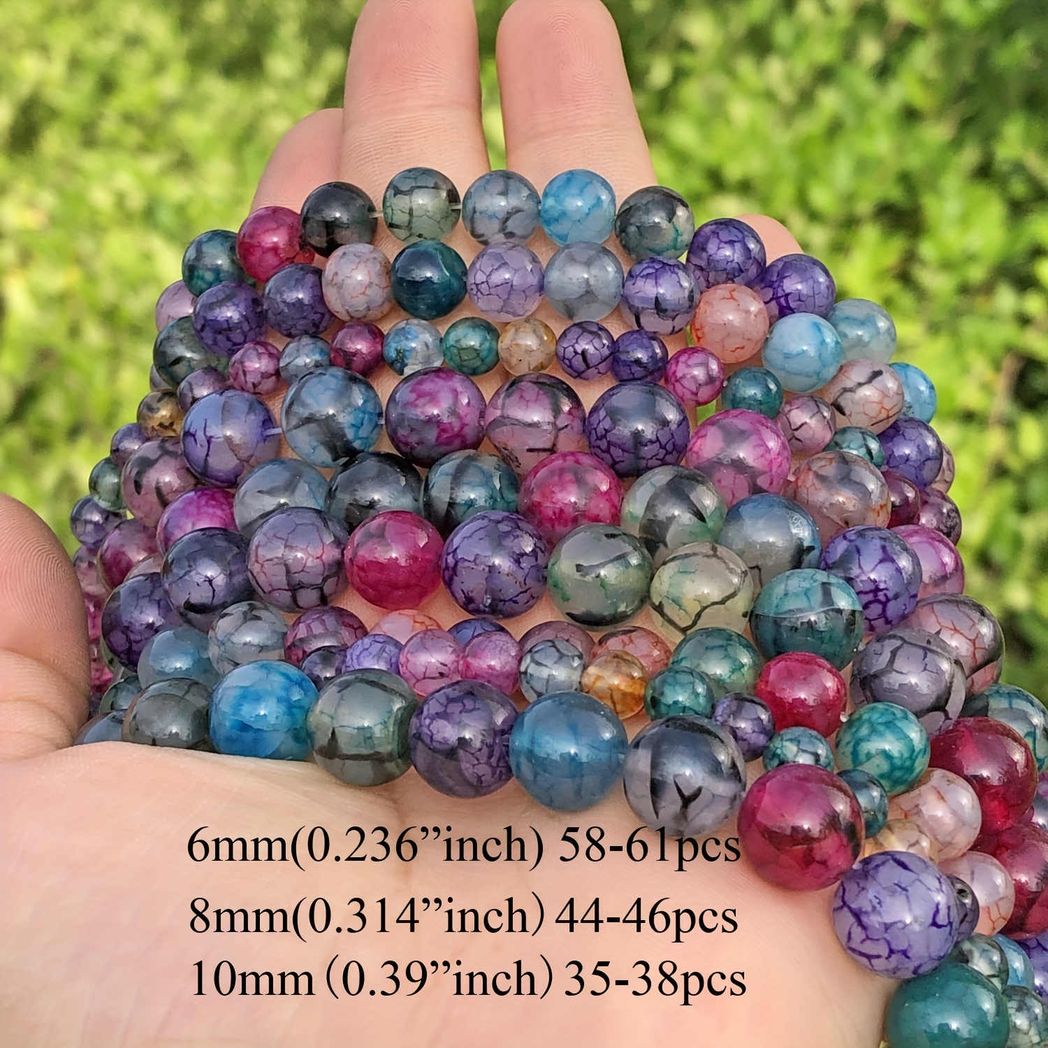 6/8/10mm Natural Stone Purple Dragon Vein Loose Beads For Jewelry Making  DIY Unique Fashion Bracelet Necklace Handmade Craft Supplies 15Strand