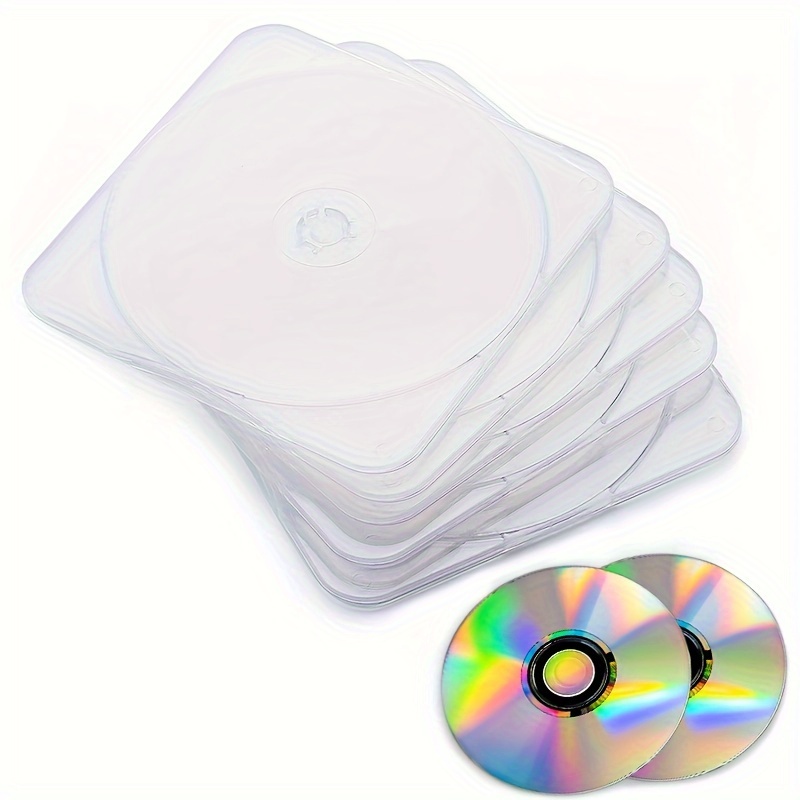 CAROOTU 20 étui CD/DVD pochettes CD en plastique dur stockage sac