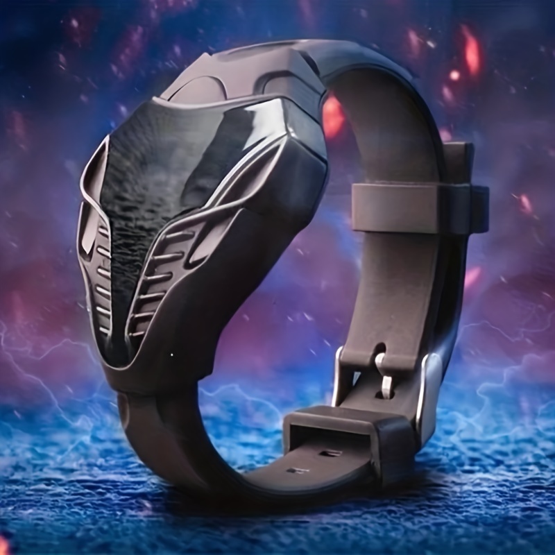 creative led electronic watch snake shaped fashion trend silicone luminous sports watch details 1