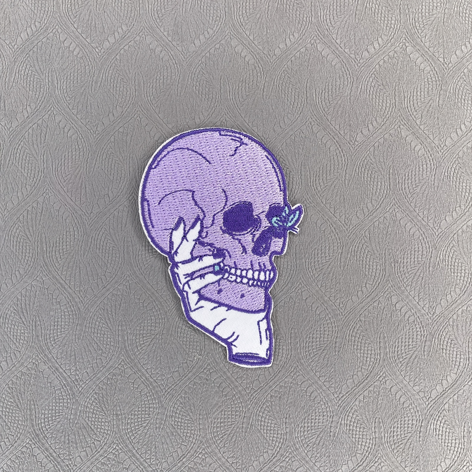 Wear Hat Yellow Skull Embroidery Stickers Water soluble Iron - Temu