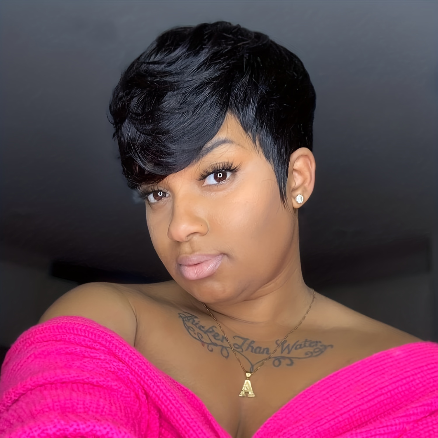 

Short Curly Pixie Cut Wig With Bangs Synthetic Wig Beginners Friendly Heat Resistant